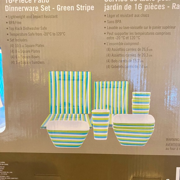 Brand new still in the box! 16 Piece Patio Dinnerware Set. - Picture 3 of 3